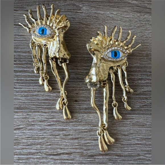 Statement evil eye earrings A1180 - Picture 5 of 7